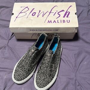 Blowfish Gray and Black Slip-On Sneakers